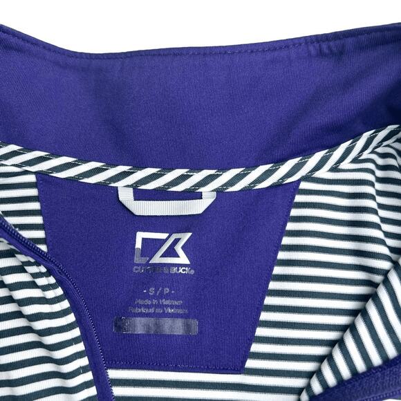 Cutter & Buck Minnesota Vikings Striped 1/2 Zip Performance Pullover Sz S - Picture 5 of 8